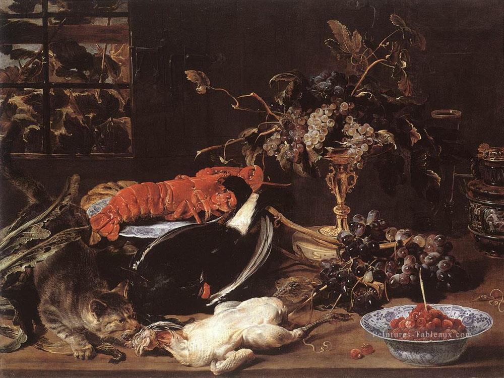 Nature morte au crabe et aux fruits Frans Snyders Peintures à l'huile